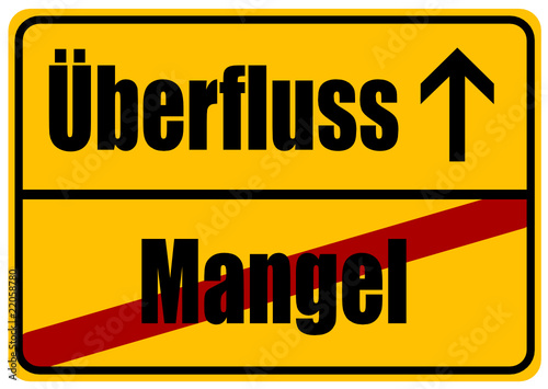 Mangel - Überfluss