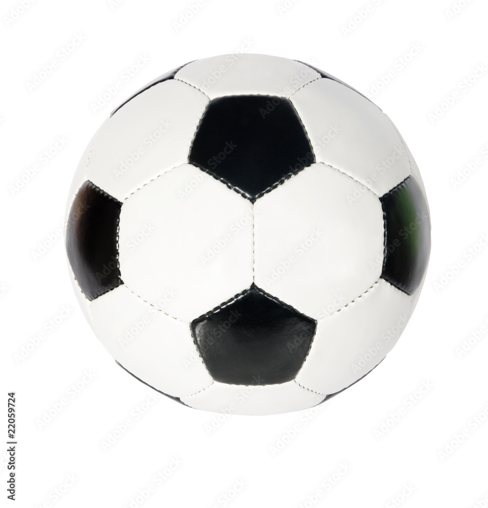 Naklejka premium black and white soccer ball
