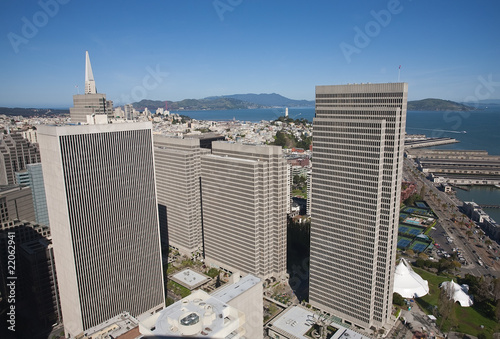 Aerial view of Embarcadero Center in San Francisco