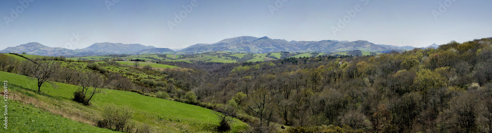 Panoramic view of the Basque country