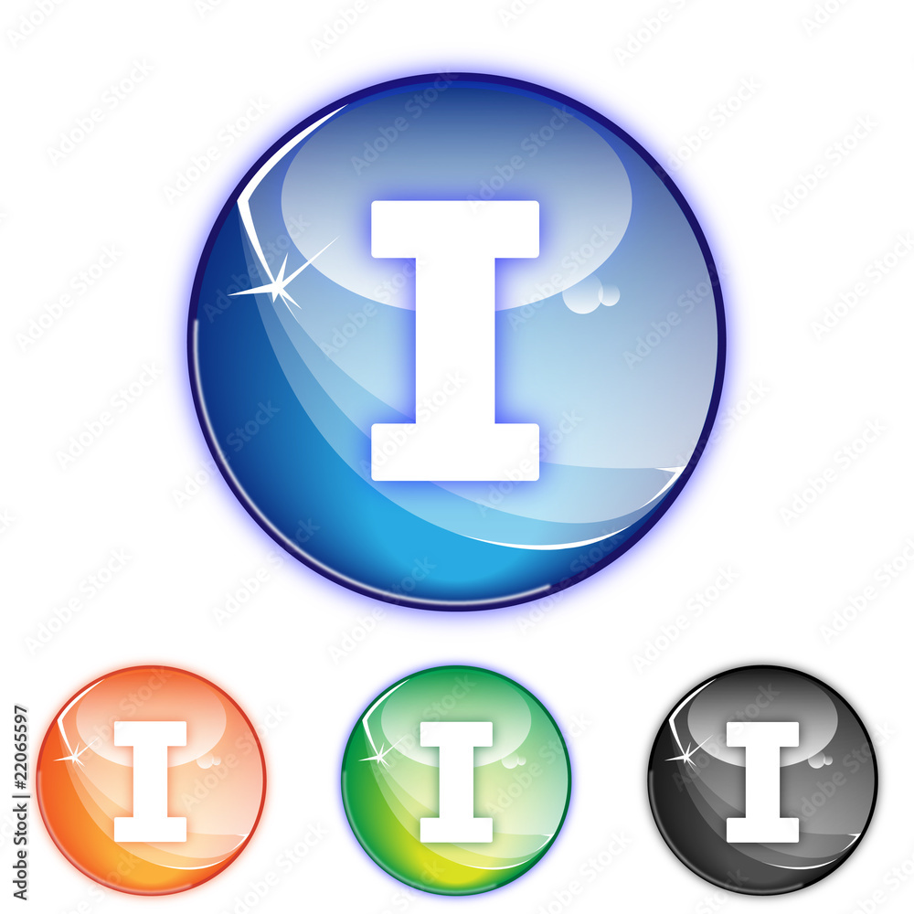 Picto lettre I - Icon letter i - collection color Picto lettre I - Icon letter i - collection color