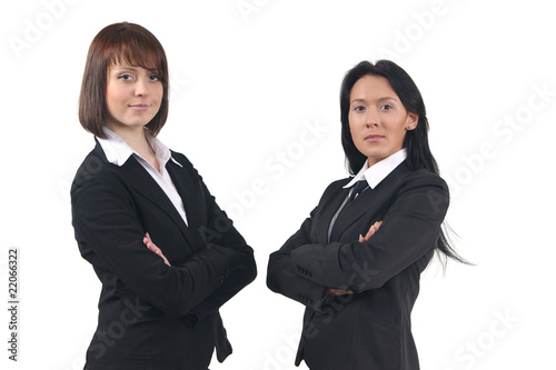 Image of young business women isolated on a white backgorund