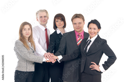 Group portrait of a young business team © Acronym
