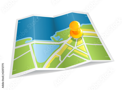 Map, vector icon