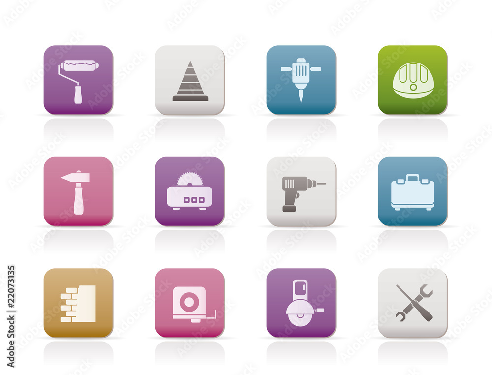 Building and Construction Tools icons - Vector Icon Set Building and Construction Tools icons - Vector Icon Set