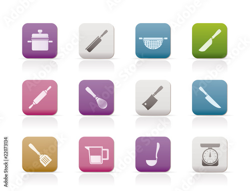 Cooking equipment and tools icons - vector icon set © Stoyan Haytov