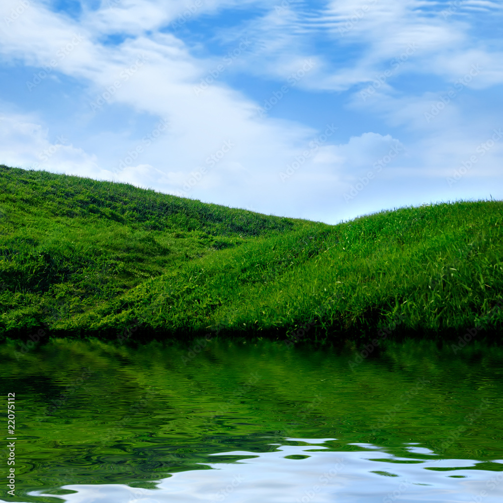 Fototapeta premium Summer Landscape Background