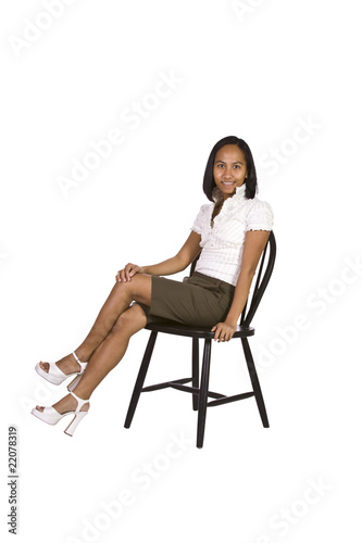 Artistic Image of a Woman Sitting on a Chair