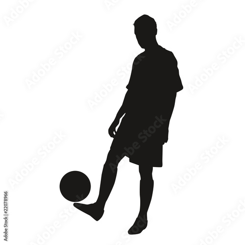 Silhouette homme footballeur