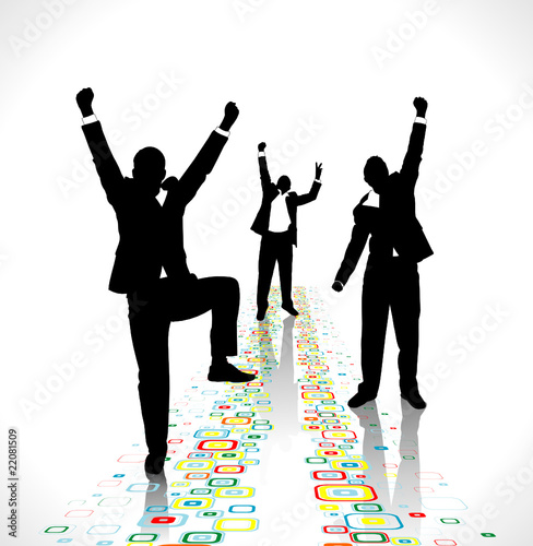 Group of successful businessmen