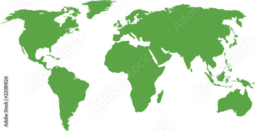 Fototapeta Naklejka Na Ścianę i Meble -  world green map