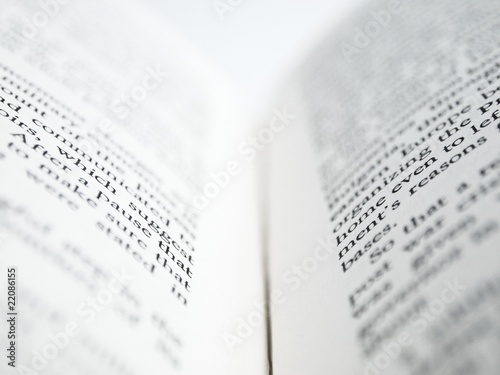 Plakat Focus on letters in a book