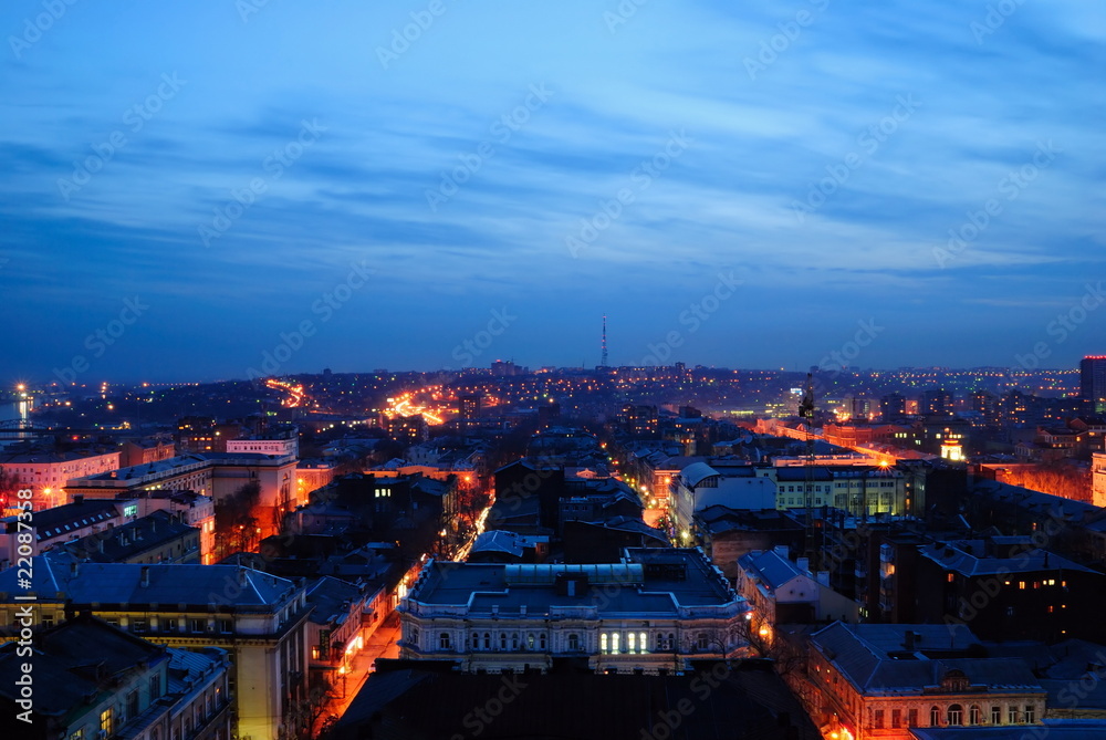Russia. Rostov-on-Don. Evening cityscape