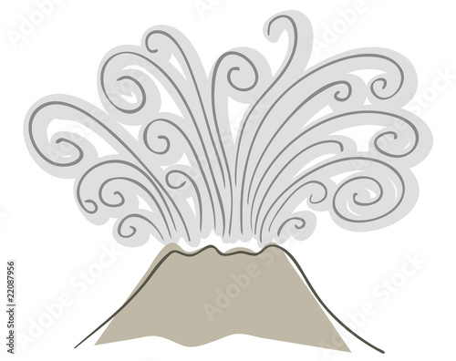 volcano drawing