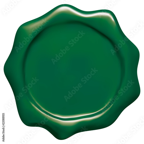 Green wax seal
