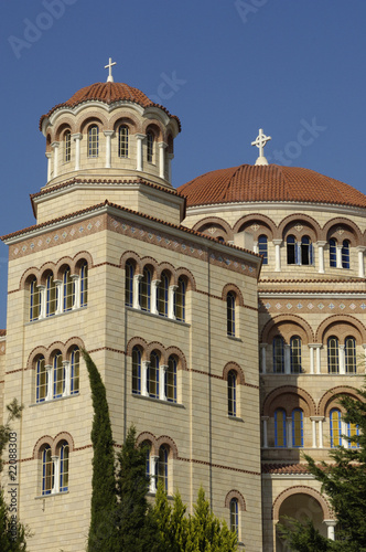 Grèce, cathédrale Aghios Nektarios dans l’île d’Egine