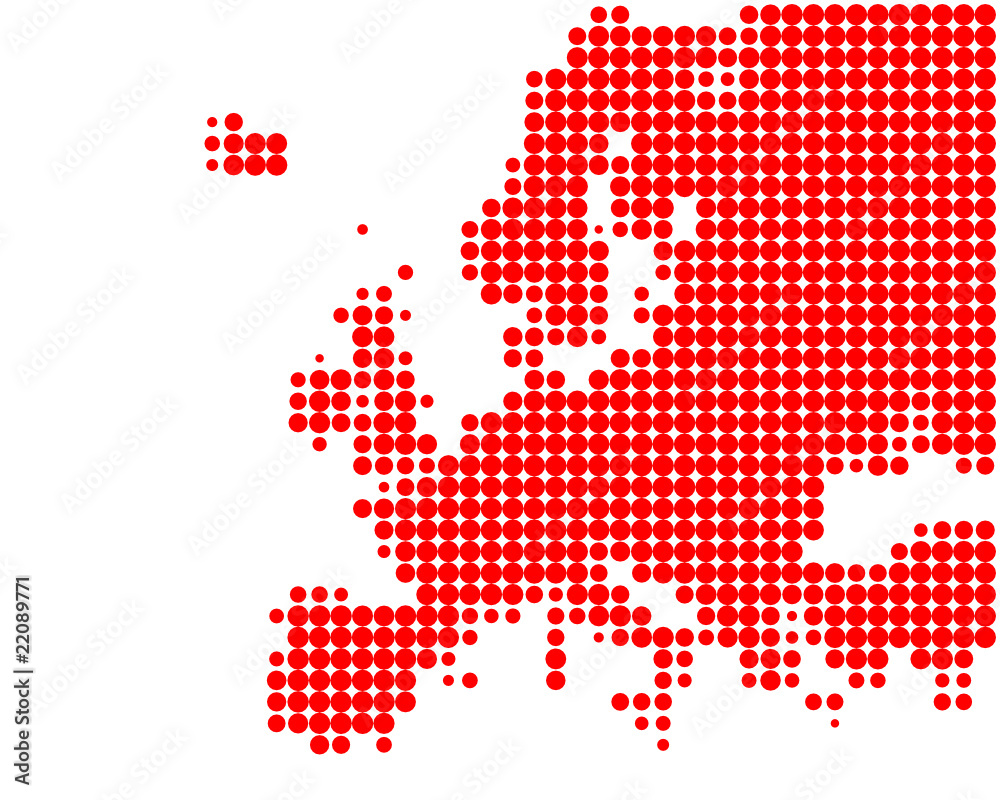 Obraz premium Karte von Europa
