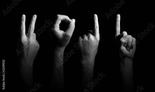 greeting card 2011 with fingers