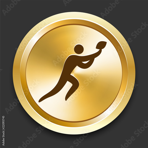 Football on Golden Internet Button