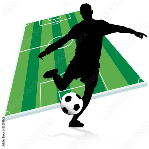 play football black vector illustration