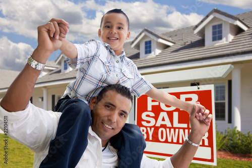 Hispanic Father and Son wit...