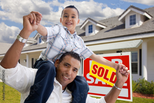 Hispanic Father and Son wit...