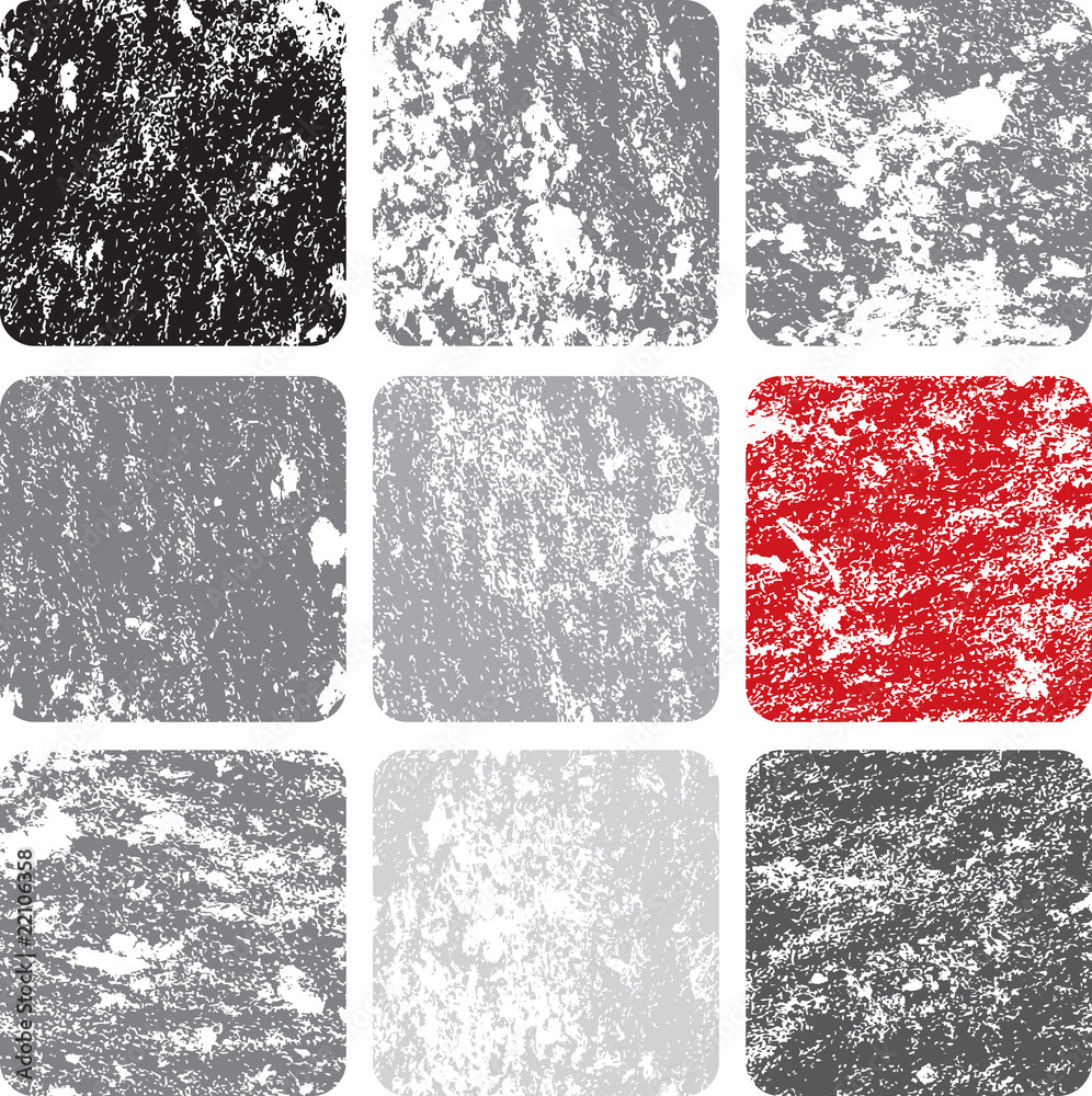 Grunge grid, nine blocks of orderly grunge
