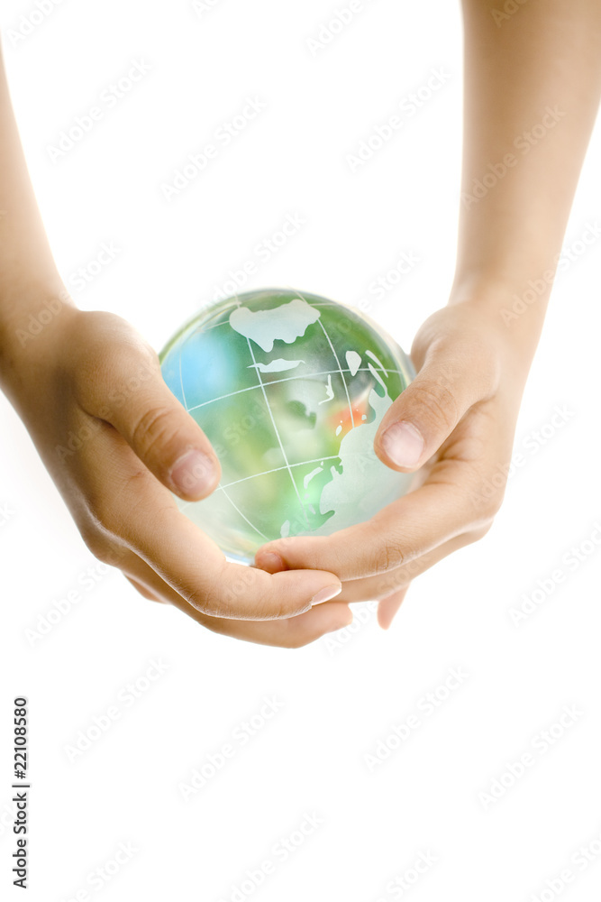 HANDS HOLD THE GLOBE HANDS HOLD THE GLOBE