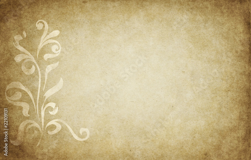 parchment with floral design