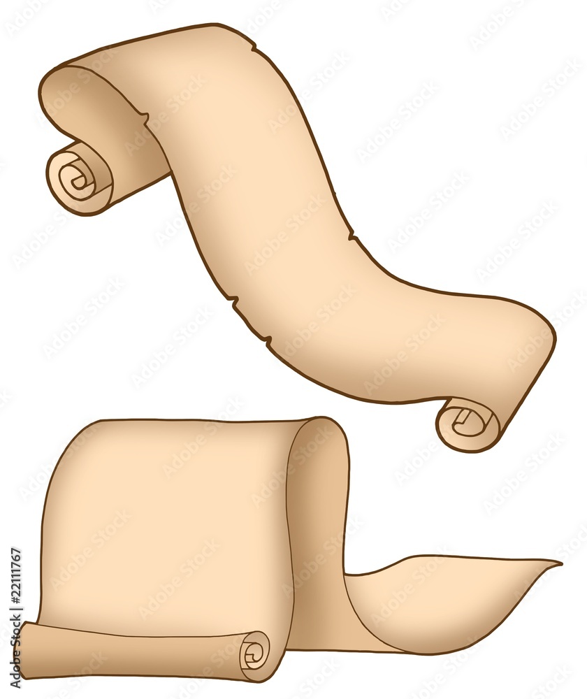 Fototapeta premium Two old paper banners