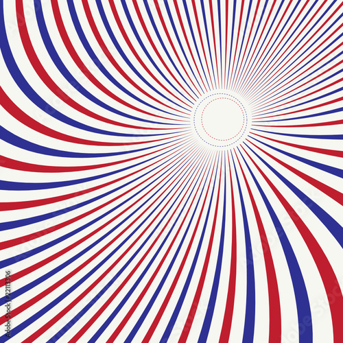 Retro sunburst patriotism background illustration.