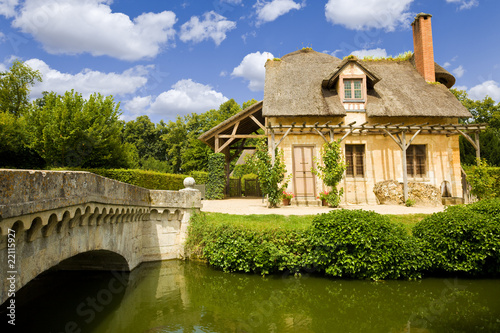 Dovecote and bridge in Versailles Chateau. France photo