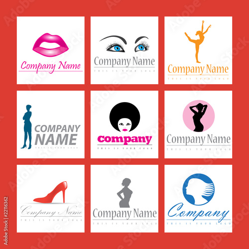 vector logos make up and hair