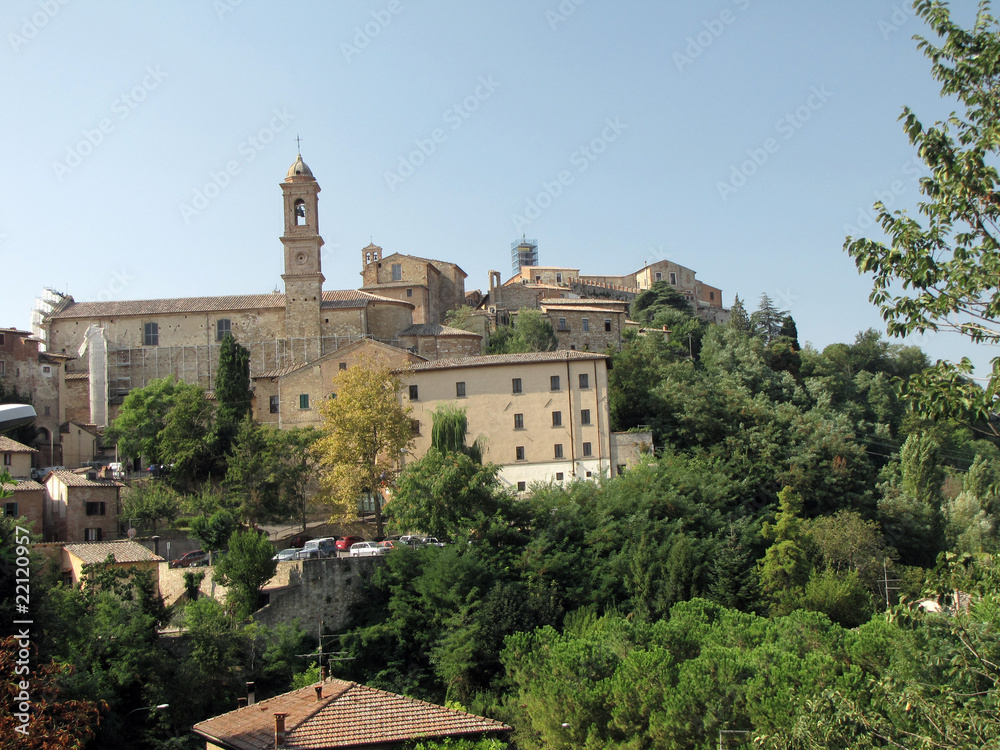 Medieval Town In Montalcino Area, Tuscany, Italy