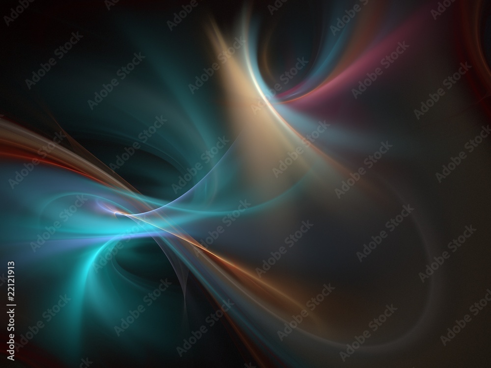 Computer rendered background. 3D fractal. Colorful blur wave. Computer rendered background. 3D fractal. Colorful blur wave.