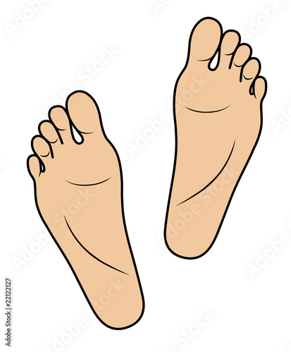 Two foots isolated on white