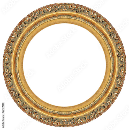 Oval gold picture frame