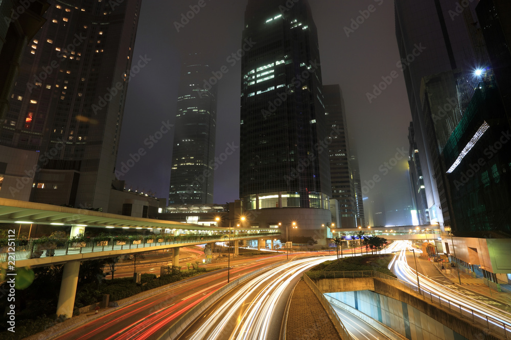 Fototapeta premium traffic in city at night
