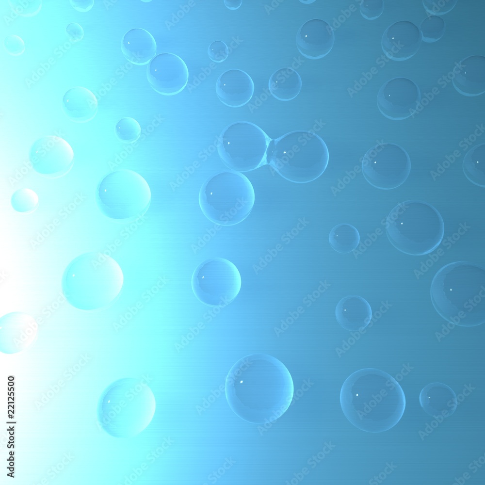 Abstract blue bubbles background