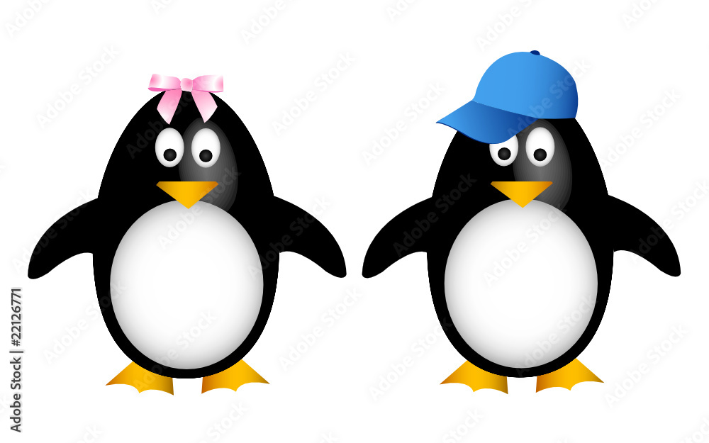 penguin family with child penguin family with child