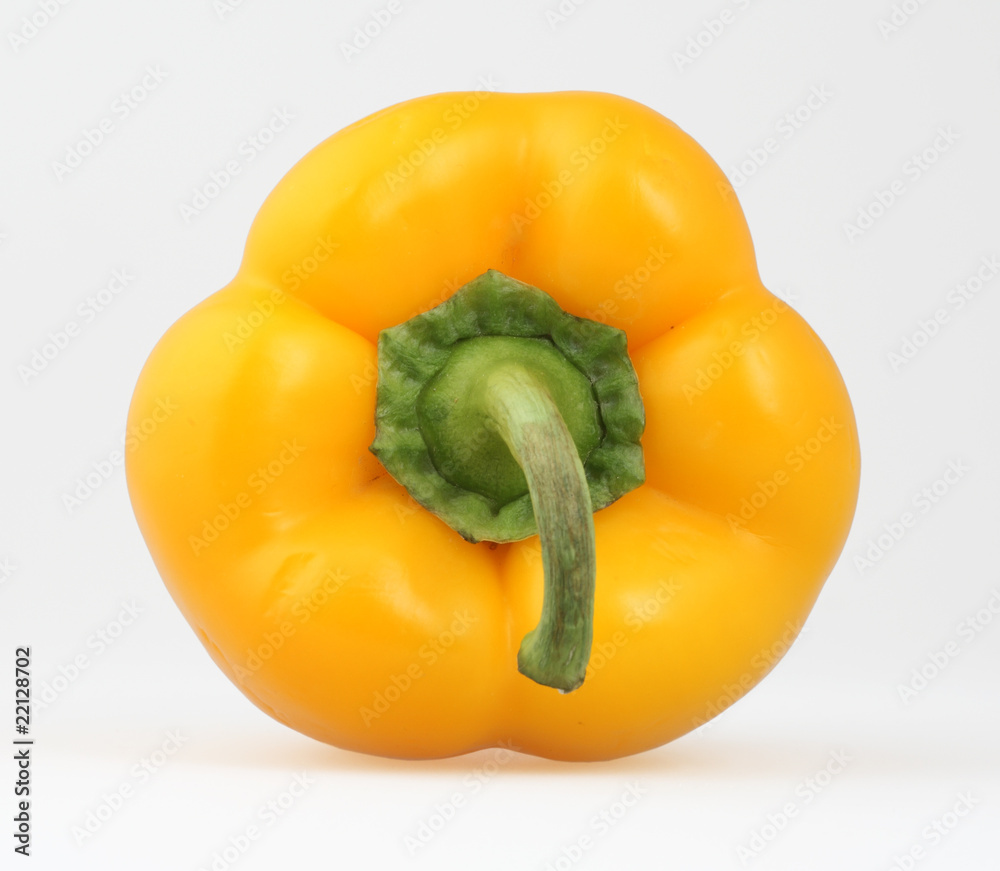 yellow paprika isolated on white with clipping path yellow paprika isolated on white with clipping path