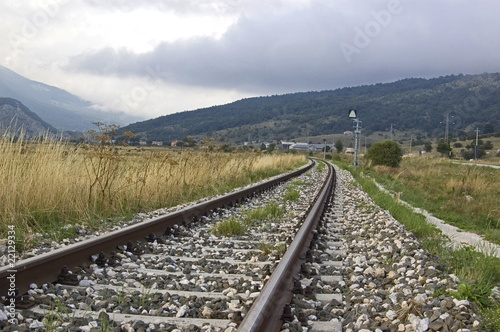 railroad on the italian mountains