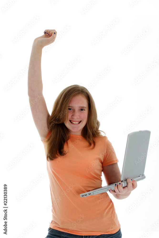 Teenager With Computer Teenager With Computer