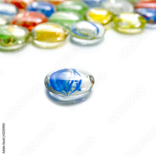 Color glass buttons