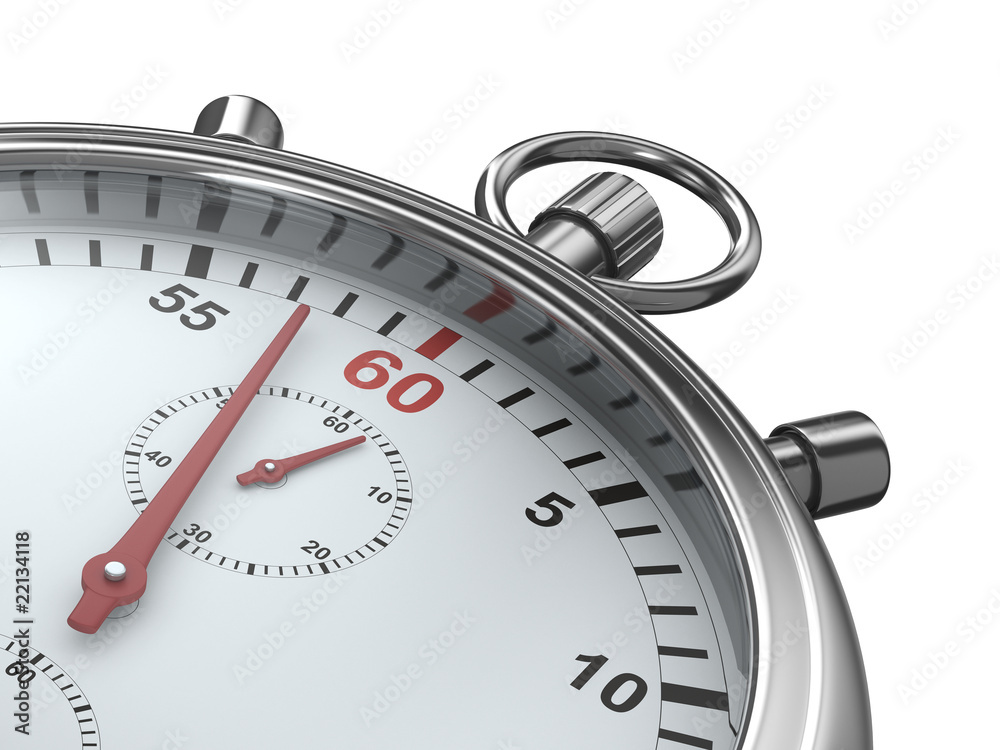 Stopwatch on white background. Isolated 3D image Stopwatch on white background. Isolated 3D image