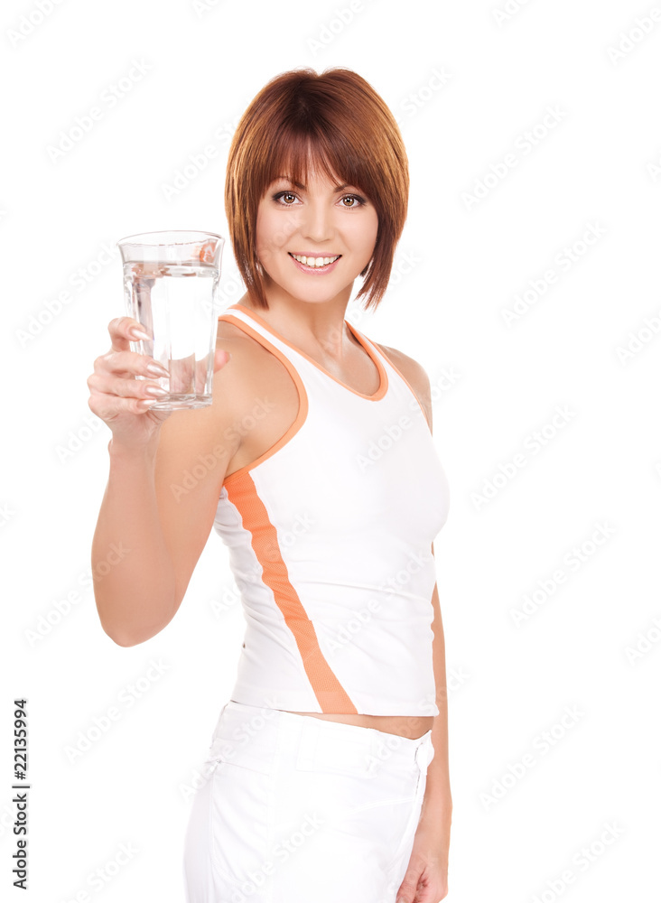 woman with glass of water woman with glass of water