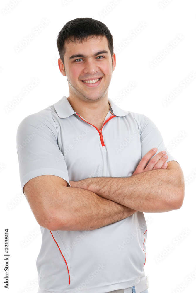 handsome young man posing in studio