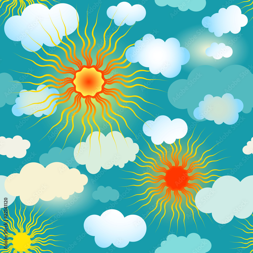 Spring seamless blue pattern Spring seamless blue pattern