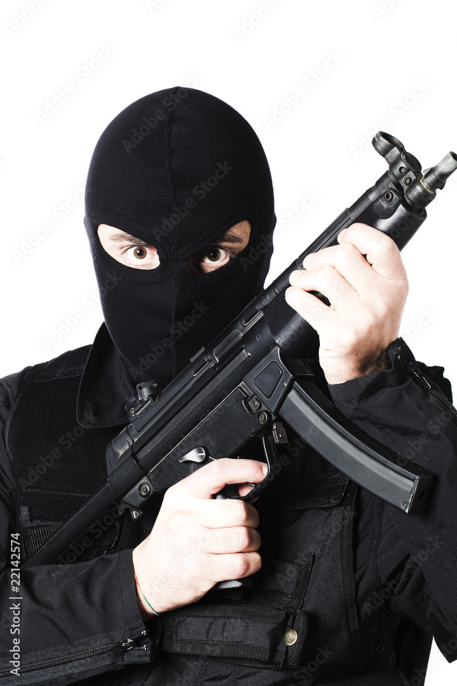 homme en tenue de sniper armé Stock Photo | Adobe Stock