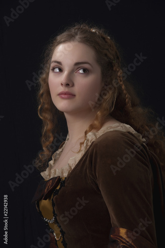 Beauty in medieval dress